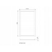 Perete de dus Optimo SC 80 Transparent